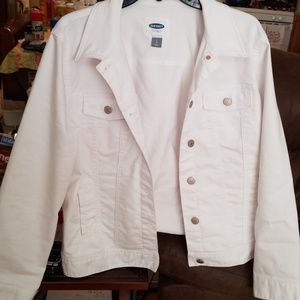 White jean jacket